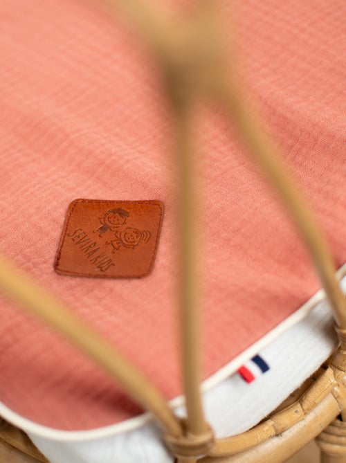 Sevira kids | set berceau couverture et coussin en gaze de coton jeanne - Kiabi