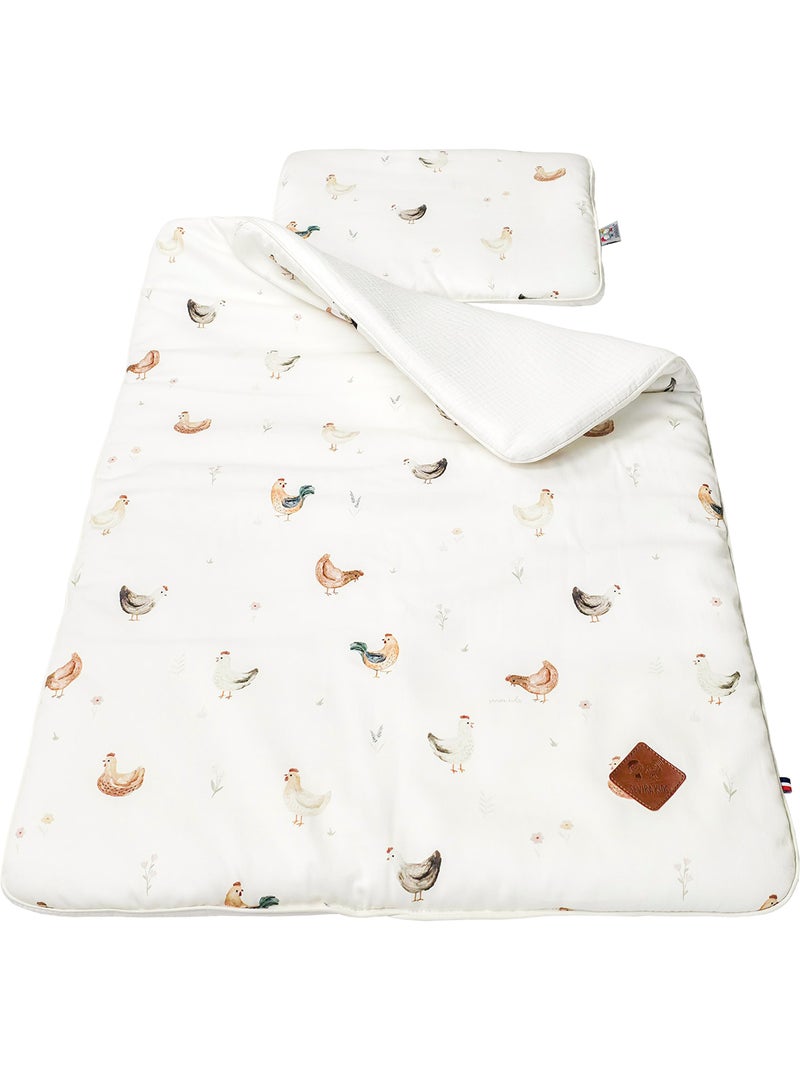 Sevira kids | set coussin et couverture pour berceau et couffin gallina Ecru - Kiabi