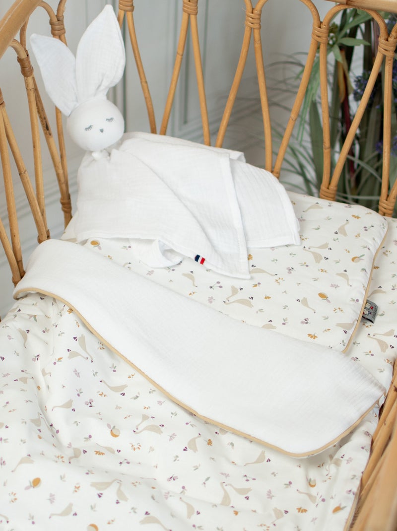 Sevira kids | set coussin et couverture pour berceau et couffin sidonia Blanc - Kiabi