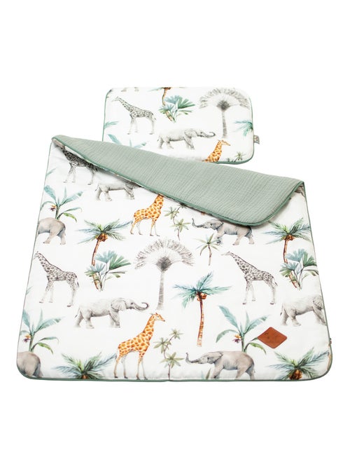 Sevira kids | set couverture et coussin pour berceau et couffin safari - Kiabi