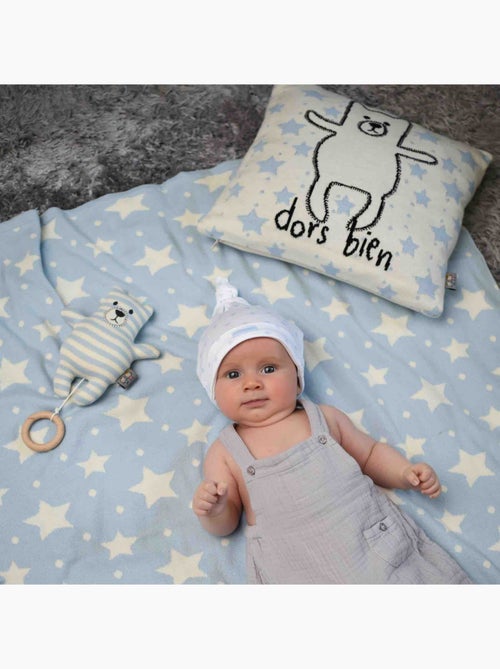 Sevira kids | taie de coussin enfant  tricoté ourson - Kiabi