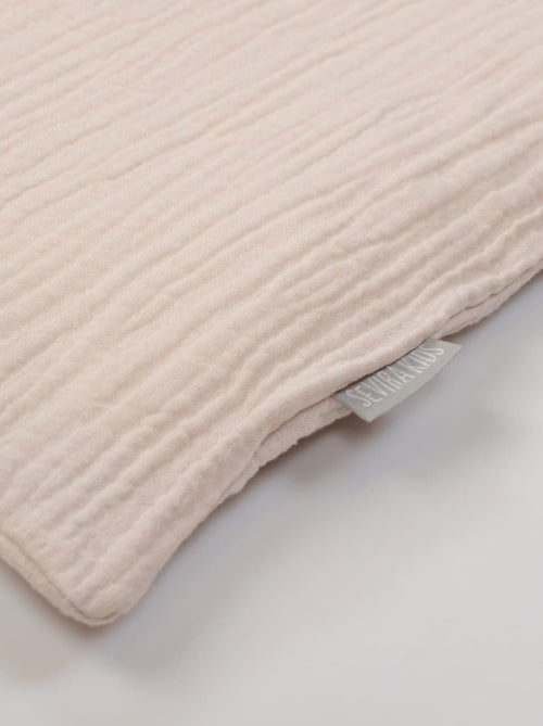 Sevira kids | taie de coussin modulable avec liens à nouer en gaze de coton - Kiabi
