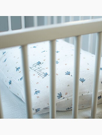 Sevira kids | taie d'oreiller en gaze de coton bleuet
