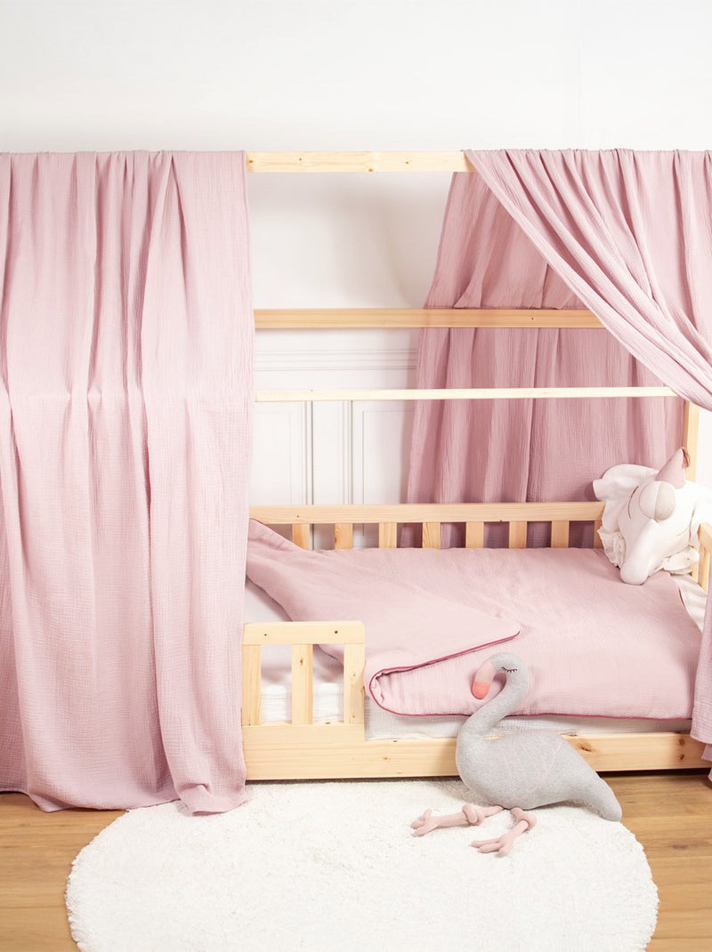 Sevira kids | taie d'oreiller en gaze de coton jeanne Rose - Kiabi