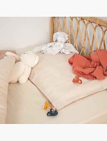 Sevira kids | taie d'oreiller réversible en lin lavé