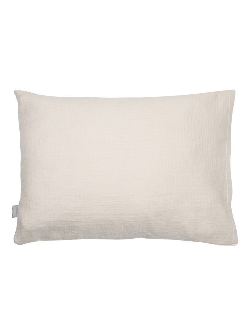 Sevira kids | taie d'oreiller unie en coton nid d'abeille Beige - Kiabi