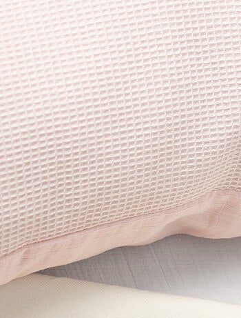 Sevira kids | taie d'oreiller unie en coton nid d'abeille