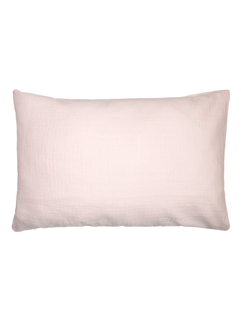 Sevira kids | taie d'oreiller unie en coton nid d'abeille Rose - Kiabi