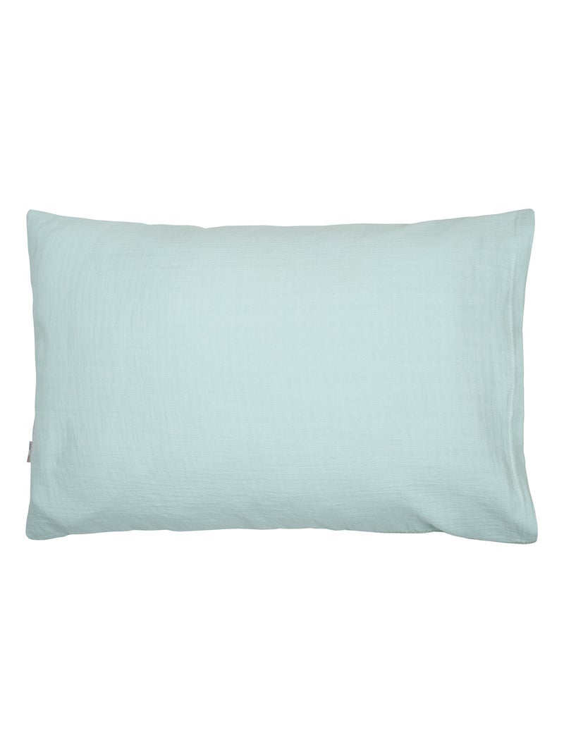 Sevira kids | taie d'oreiller unie en coton nid d'abeille Vert - Kiabi