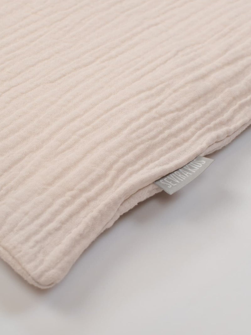 Sevira kids | taie d'oreiller unie en double gaze de coton Beige - Kiabi