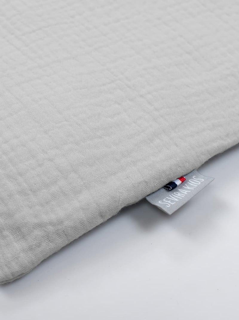 Sevira kids | taie d'oreiller unie en double gaze de coton Gris - Kiabi