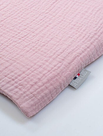 Sevira kids | taie d'oreiller unie en double gaze de coton
