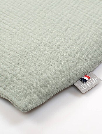 Sevira kids | taie d'oreiller unie en double gaze de coton