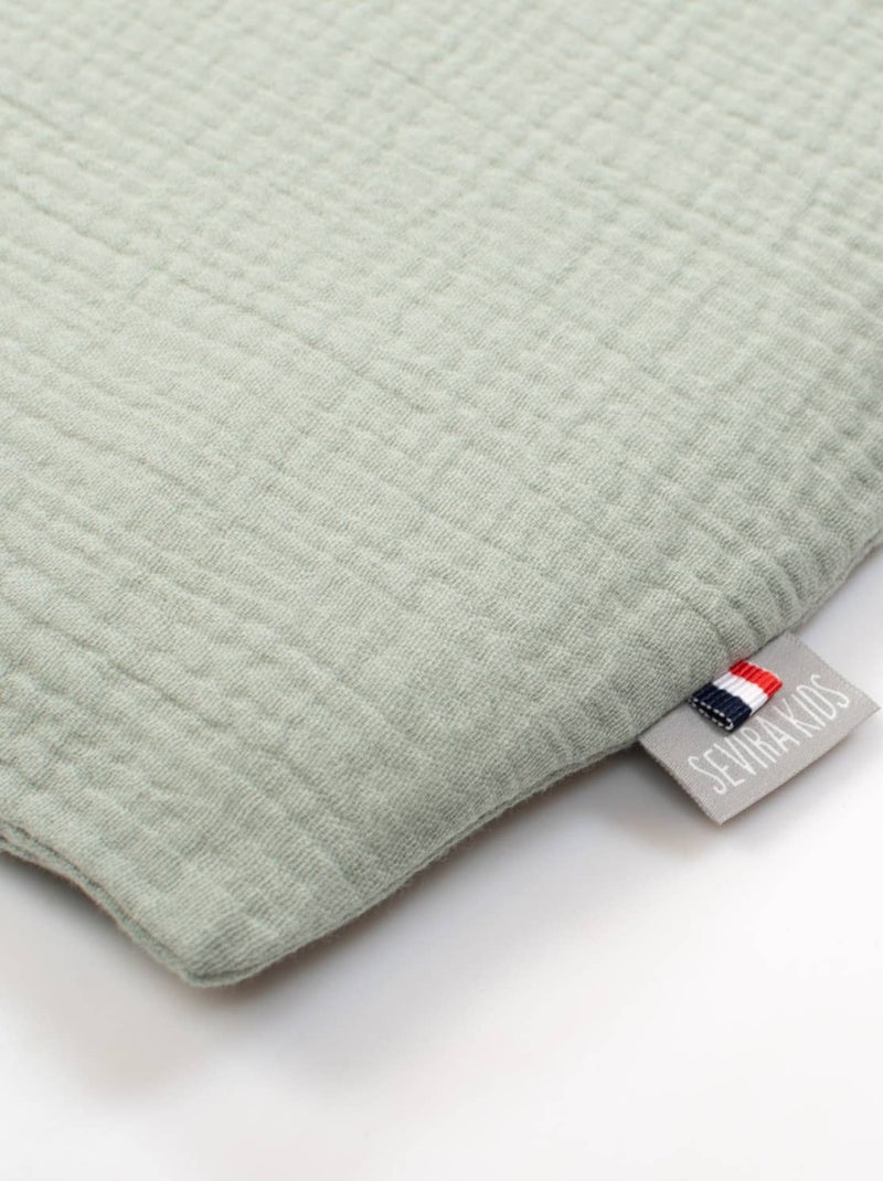 Sevira kids | taie d'oreiller unie en double gaze de coton Vert - Kiabi