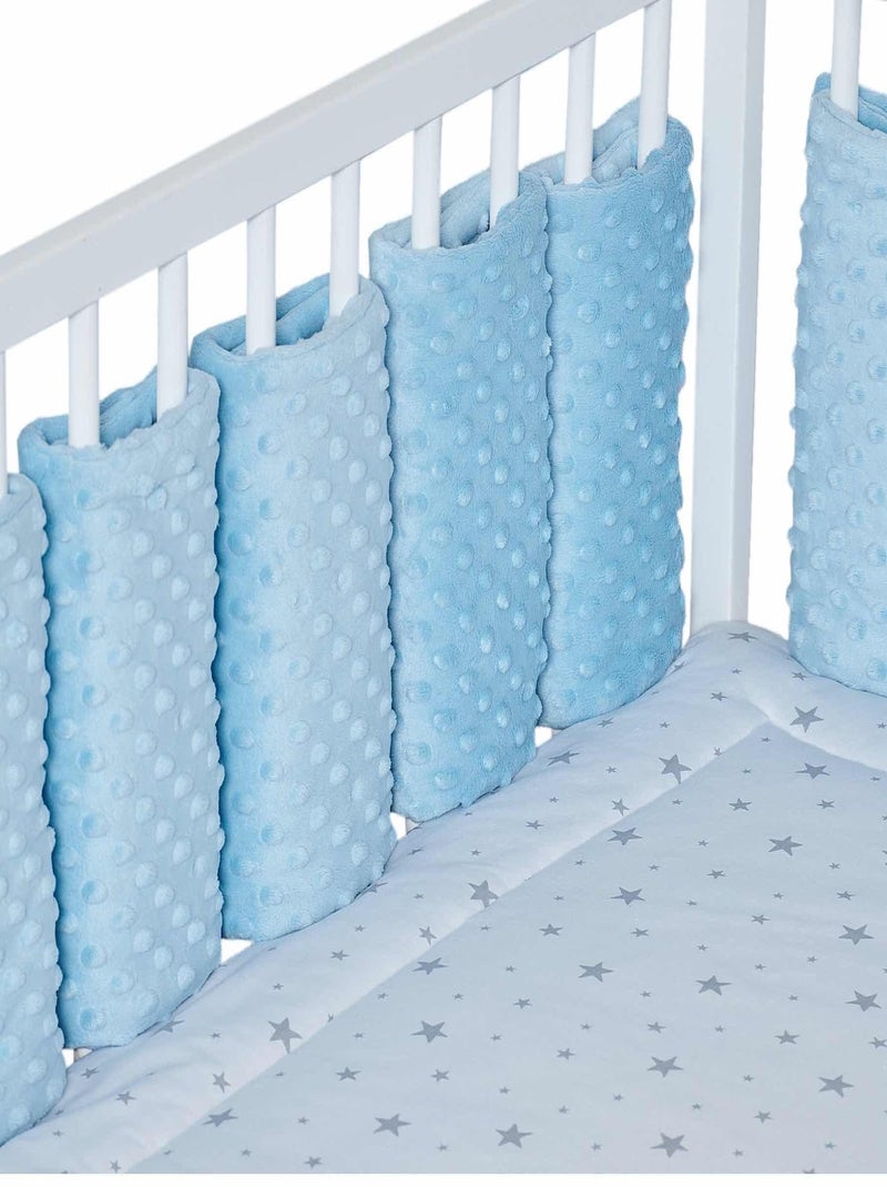 Sevira kids | tour de lit modulable 10 pièces extra doux minky Bleu - Kiabi