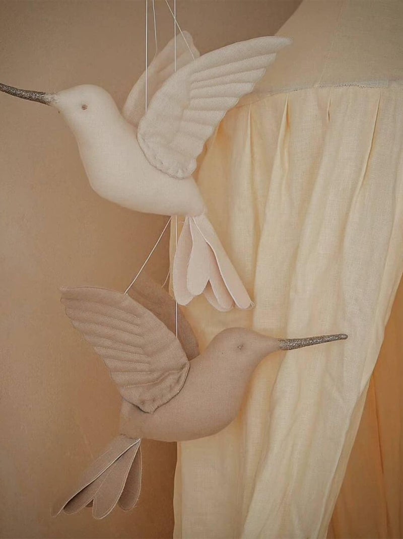 Sevira kids | trophée mural colibri en lin – décoration chambre bébé enfant Beige - Kiabi