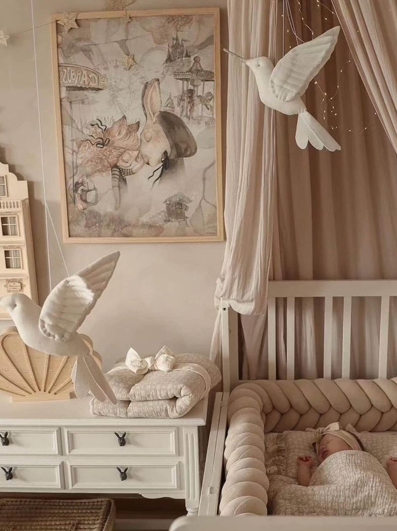 Sevira kids | trophée mural colibri en lin – décoration chambre bébé enfant Beige - Kiabi