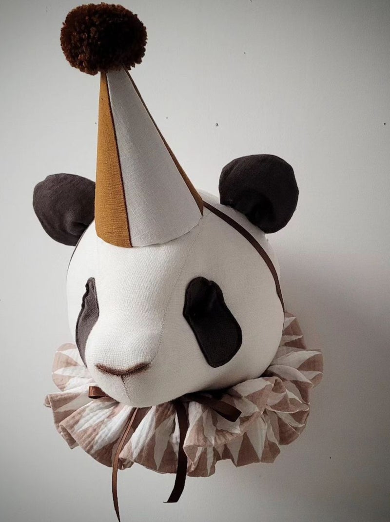 Sevira kids | trophée mural panda en lin – décoration chambre bébé enfant Beige - Kiabi