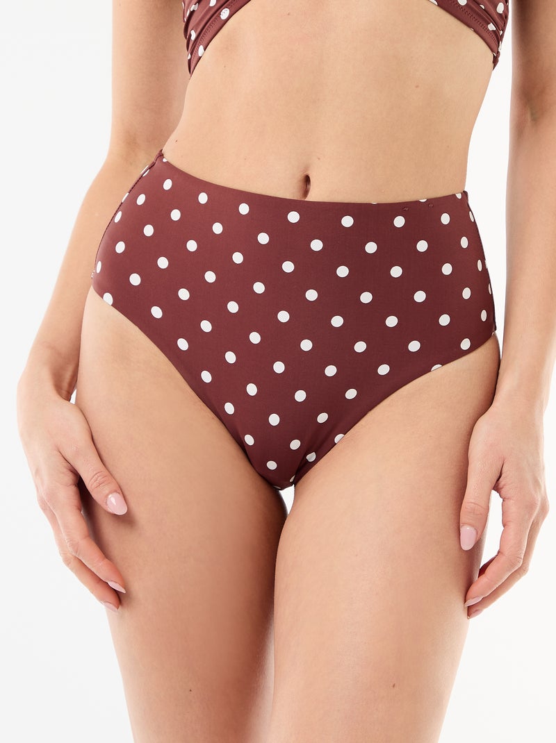 Shapewear bikinibroekje met hoge taille Bruin - Kiabi