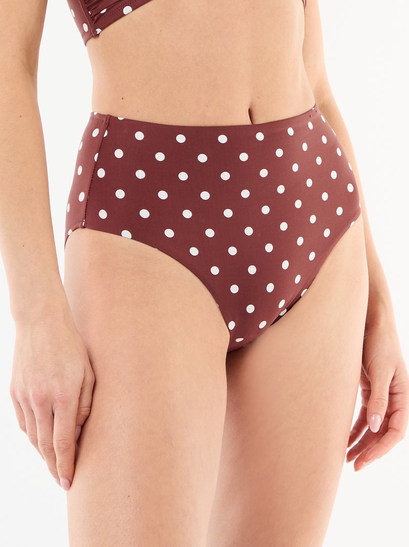 Shapewear bikinibroekje met hoge taille Bruin - Kiabi