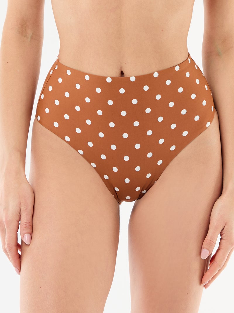 Shapewear bikinibroekje met hoge taille Bruin - Kiabi
