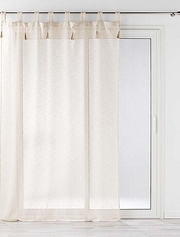Sheer met linneneffect en kwastjes