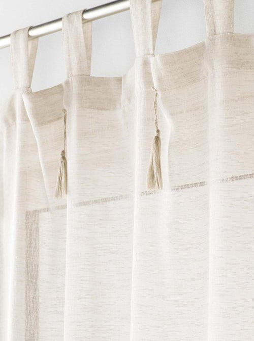 Sheer met linneneffect en kwastjes - Kiabi