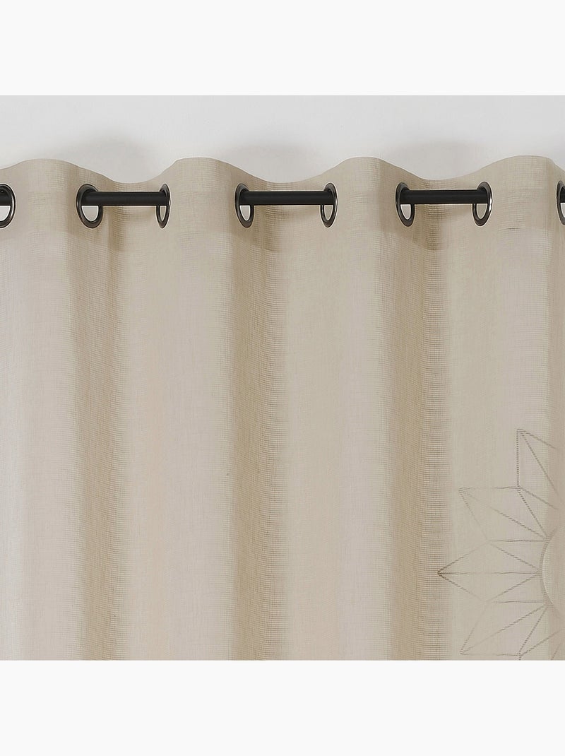 Sheer met streepeffect Beige - Kiabi