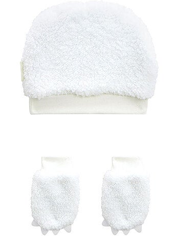 Sherpa babymutsje + alaska wanten