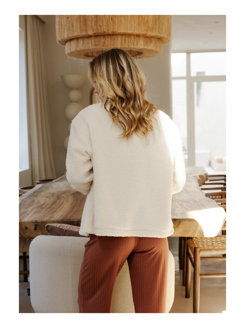 Sherpa-jas clarissa Beige - Kiabi