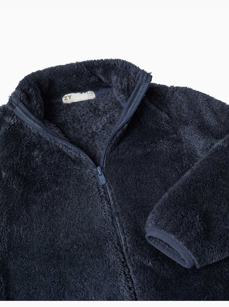 Sherpa-jas met ritssluiting Donkerblauw - Kiabi
