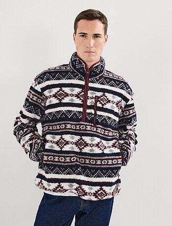 Sherpa-trui met rits, MO Fashion