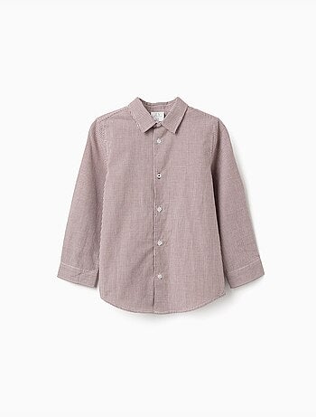 Shirt met lange mouwen en gingham-patroon