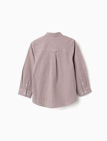 Shirt met lange mouwen en gingham-patroon