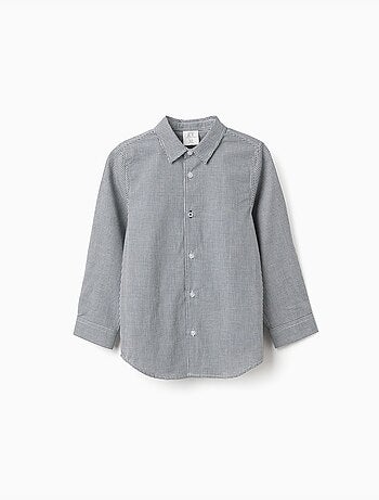 Shirt met lange mouwen en gingham-patroon