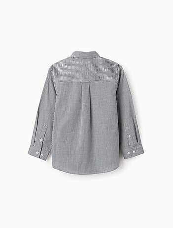 Shirt met lange mouwen en gingham-patroon