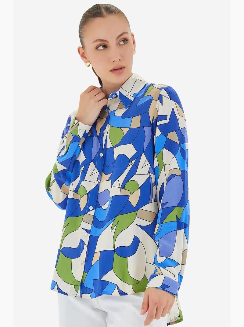 Shirt met print en lange mouwen bdart Electrisch blauw - Kiabi