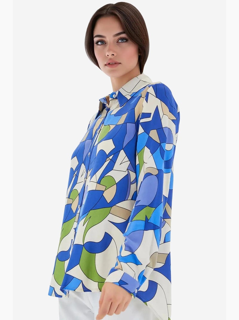Shirt met print en lange mouwen bdart Electrisch blauw - Kiabi
