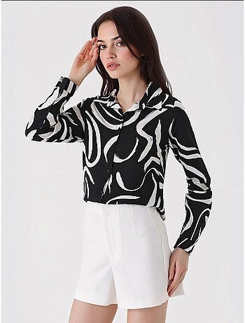 Shirt met print en lange mouwen bdart