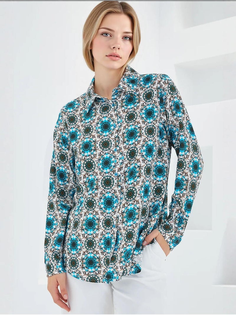Shirt met print en lange mouwen bdart Hemelsblauw - Kiabi