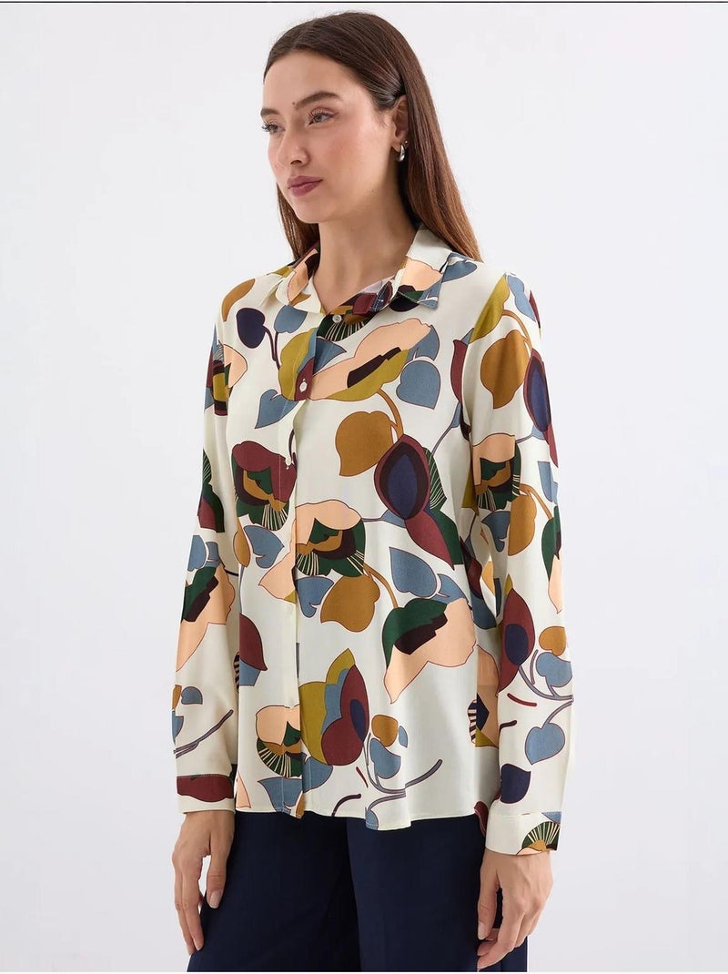 Shirt met print en lange mouwen bdart Ivoor - Kiabi