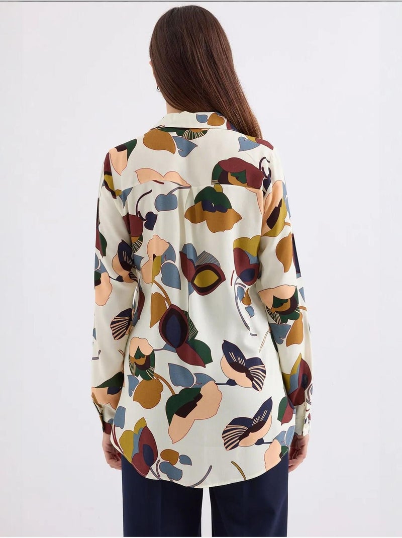 Shirt met print en lange mouwen bdart Ivoor - Kiabi