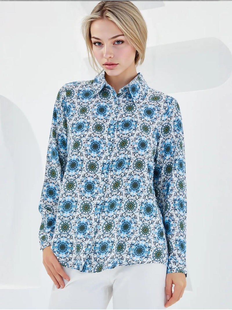 Shirt met print en lange mouwen bdart Lichtblauw - Kiabi