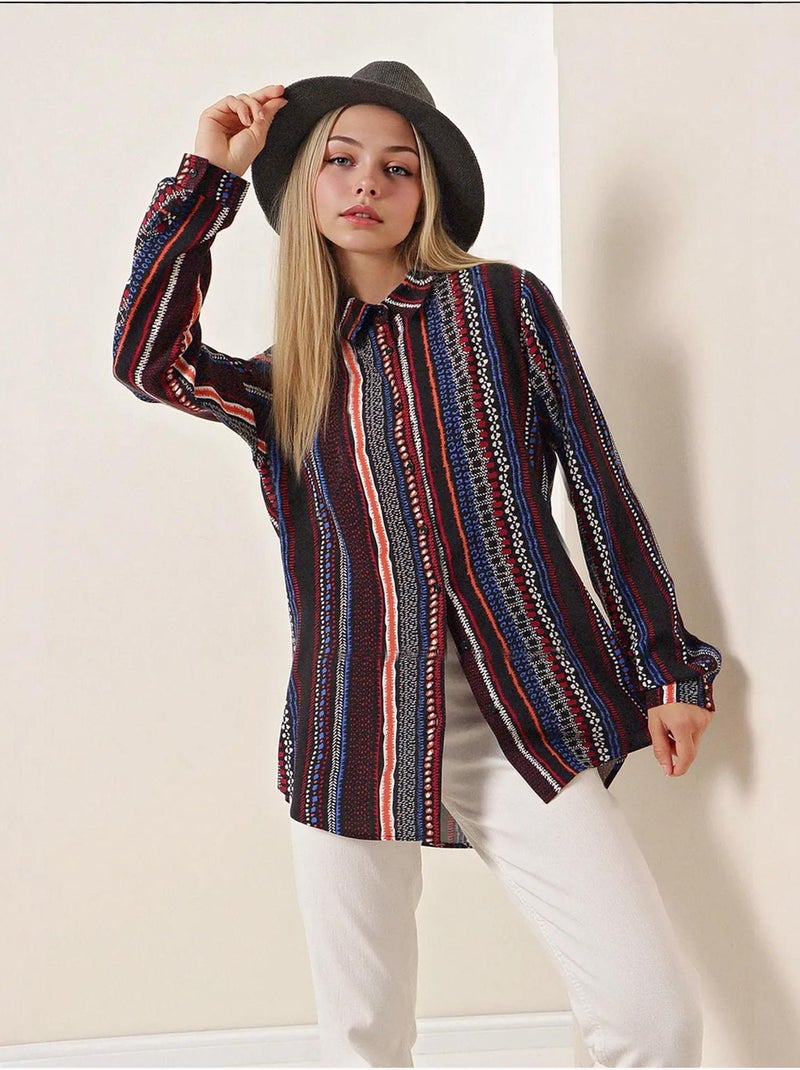 Shirt met print en lange mouwen bdart Nachtblauw - Kiabi