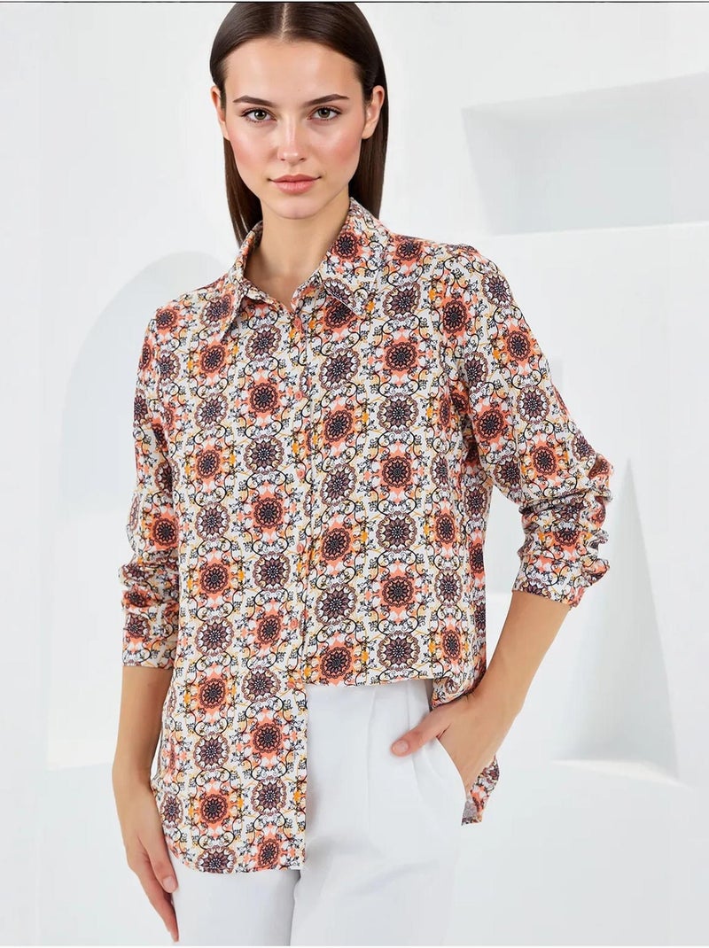 Shirt met print en lange mouwen bdart Oranje - Kiabi