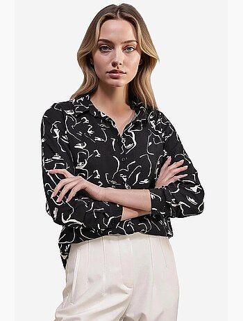 Shirt met print en lange mouwen bdart