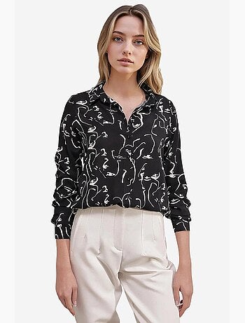 Shirt met print en lange mouwen bdart