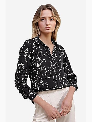 Shirt met print en lange mouwen bdart