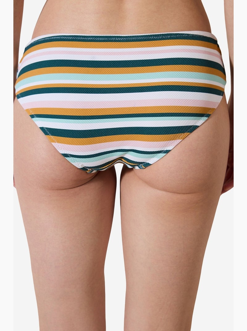 Shona hipster bikinibroek met structuur en strepen penti Wit - Kiabi