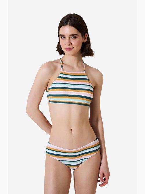 Shona hipster bikinibroek met structuur en strepen penti - Kiabi Shona hipster bikinibroek met structuur en strepen penti - Kiabi